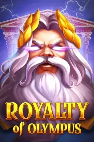 Royalty of Olympus slot game with Zeus and lightning